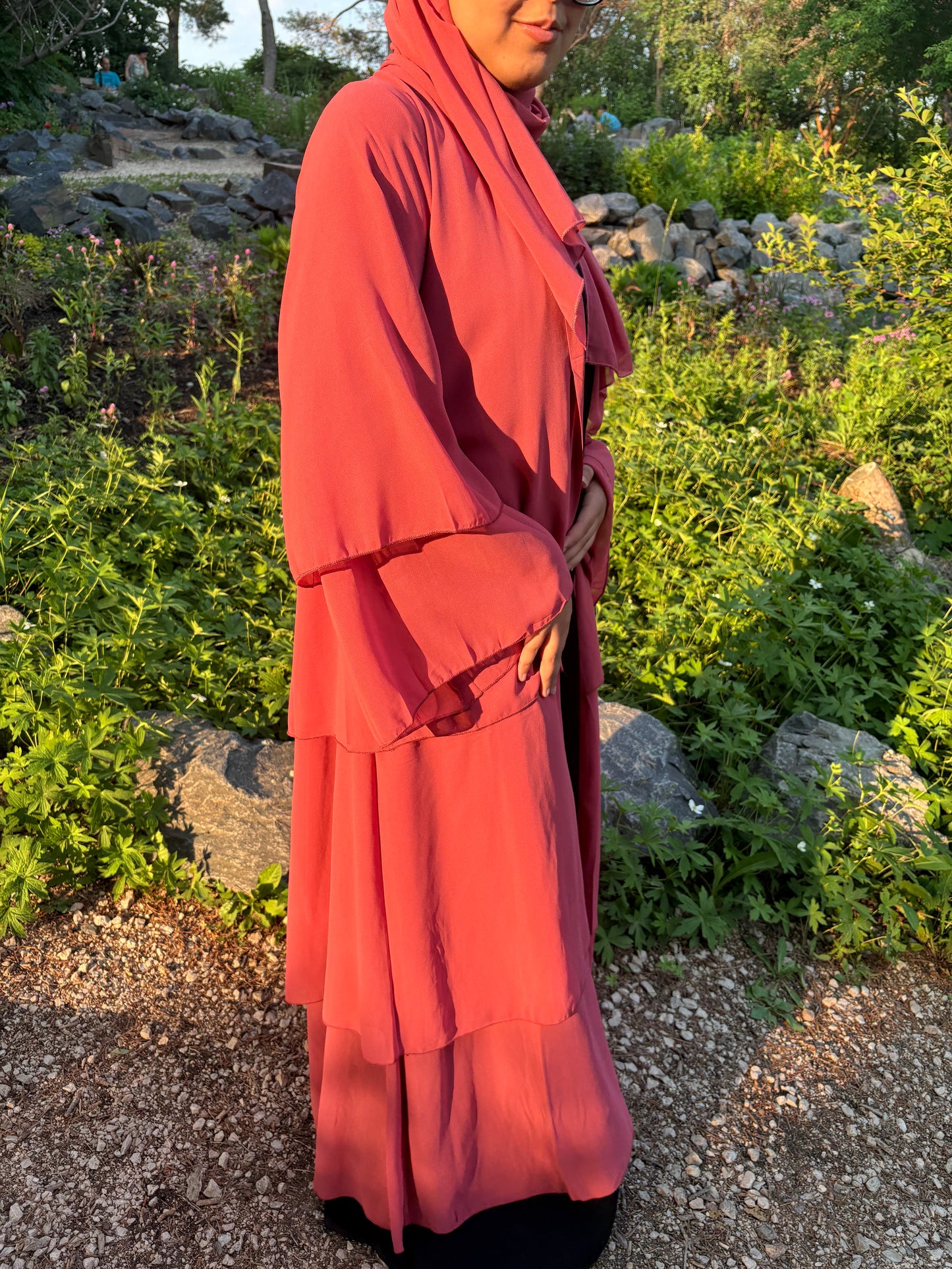 Nadia 3-Layer Chiffon Abaya w/ Hijab
