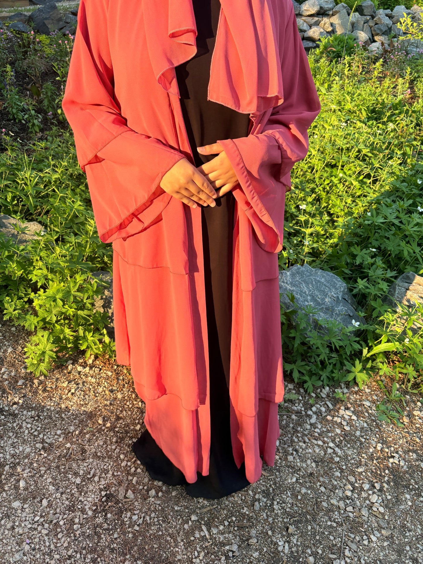Nadia 3-Layer Chiffon Abaya w/ Hijab