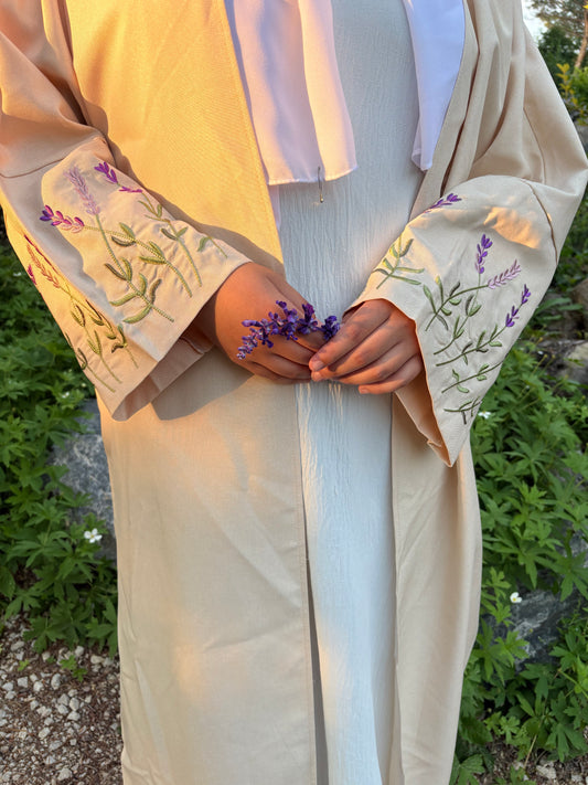 Salma Embroidered Open Abaya