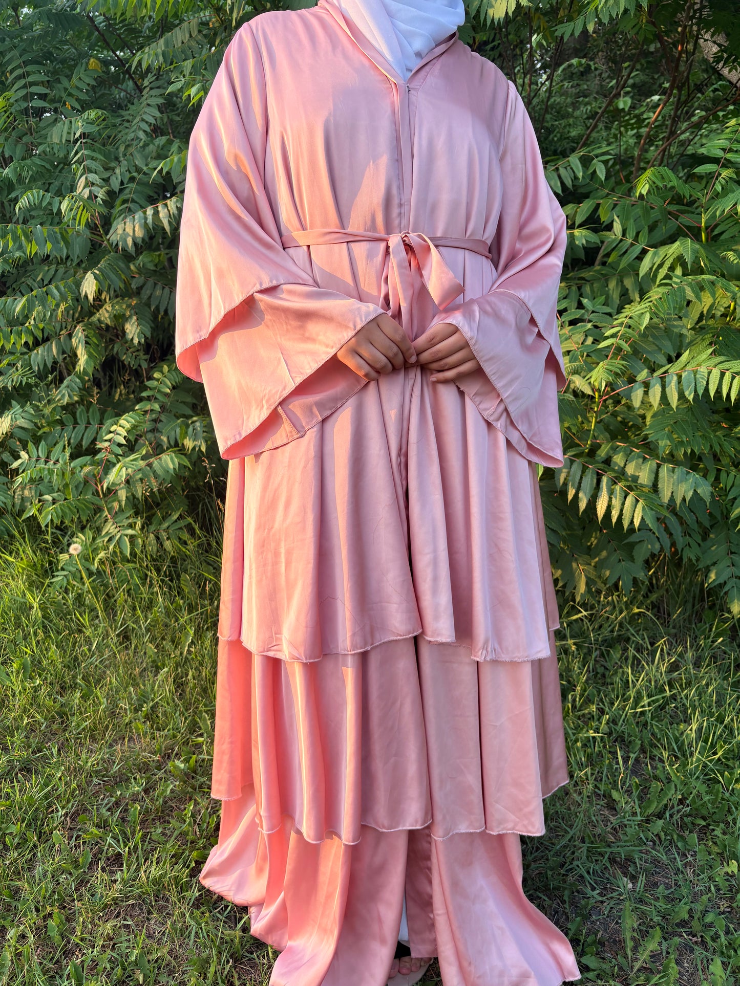 Layla 3-Layer Satin Abaya