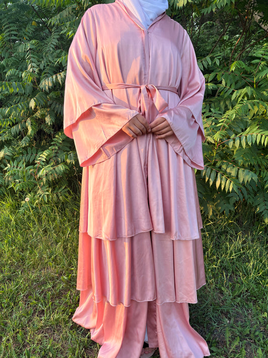 Layla 3-Layer Satin Abaya