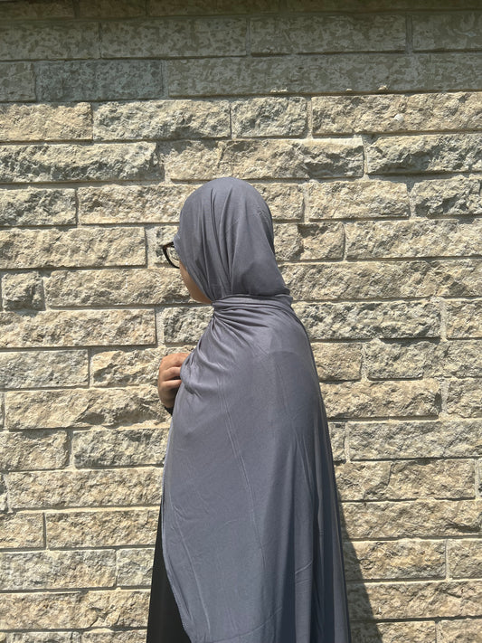 Jersey Hijab-Light Grey