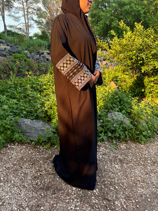 Yara Embroidered Open Abaya