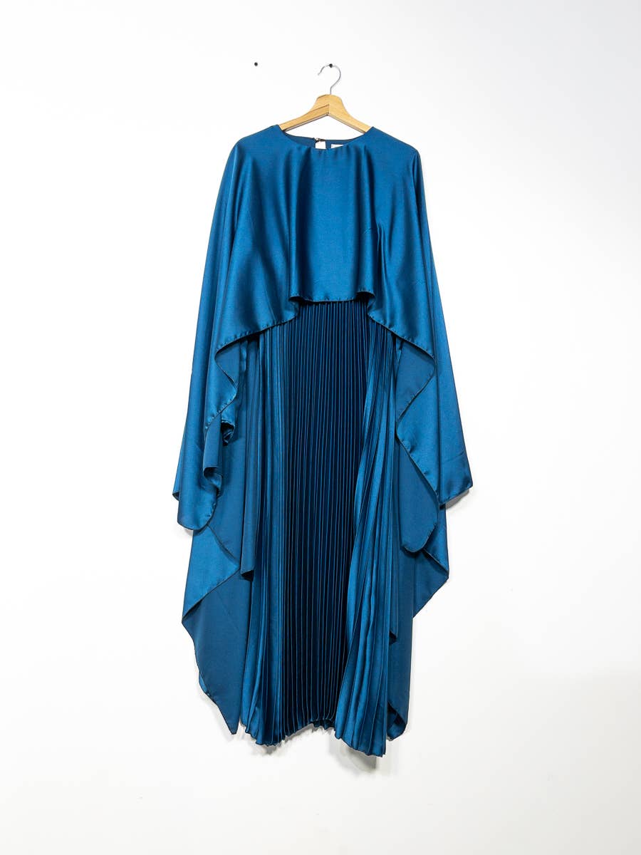 Khushi Pleated Satin Dress