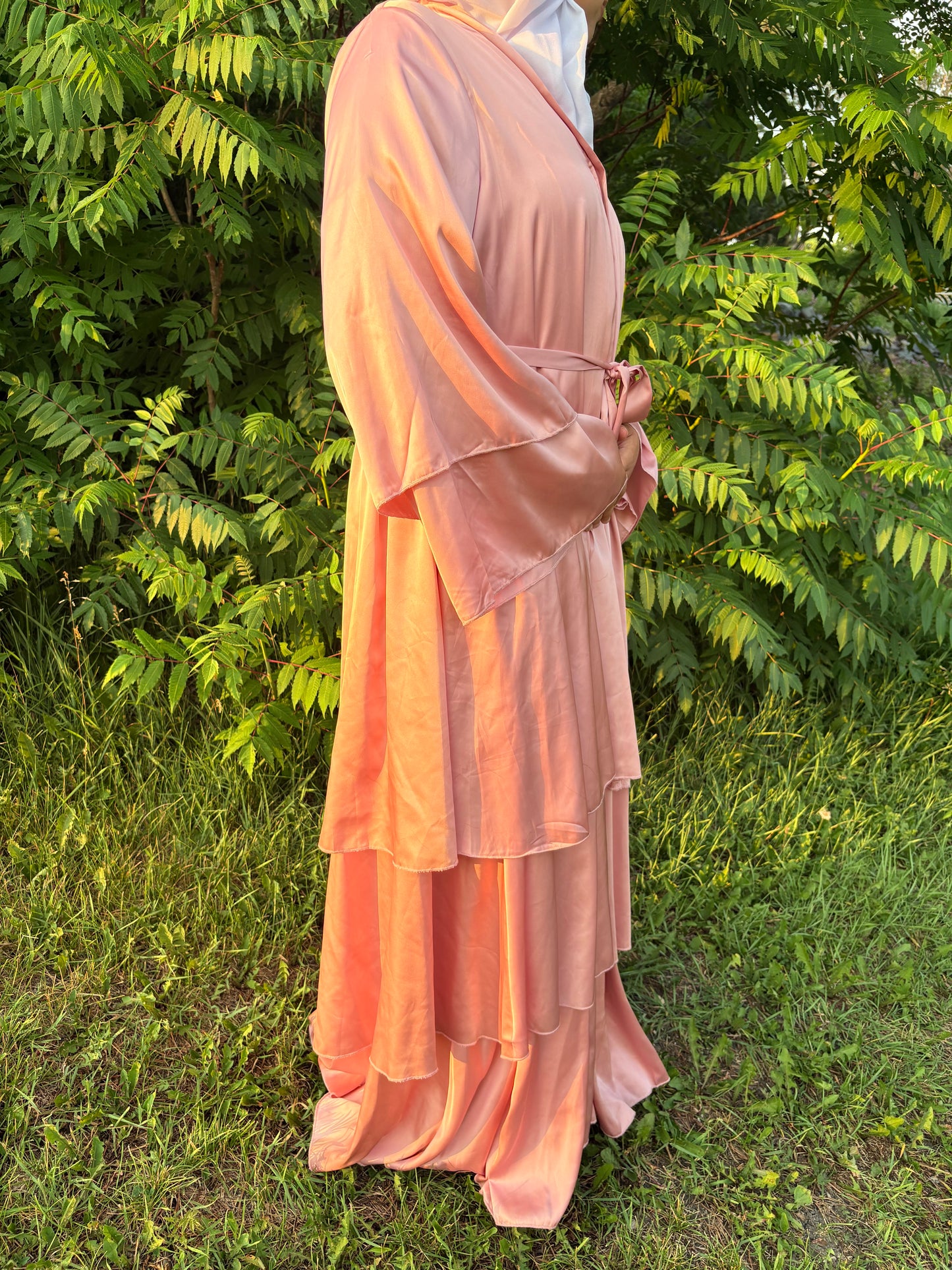 Layla 3-Layer Satin Abaya