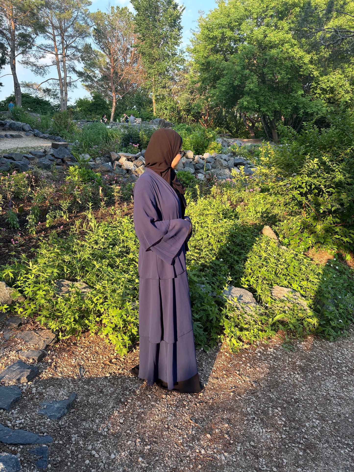 Nadia 3-Layer Chiffon Abaya w/ Hijab