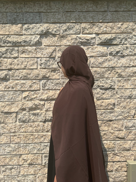 Chiffon Hijab-Dark Brown